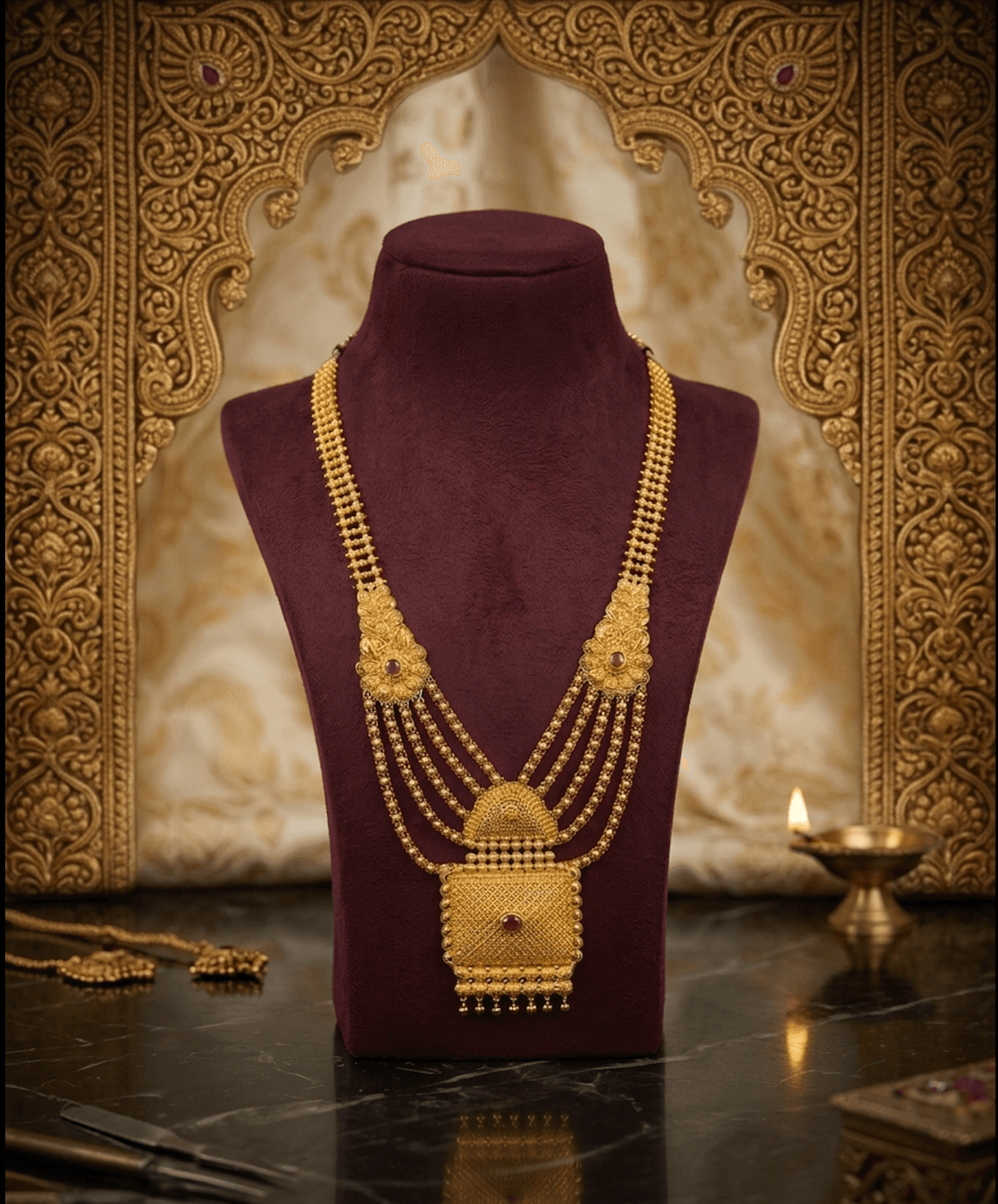 24K Gold Necklace Design A - View 1