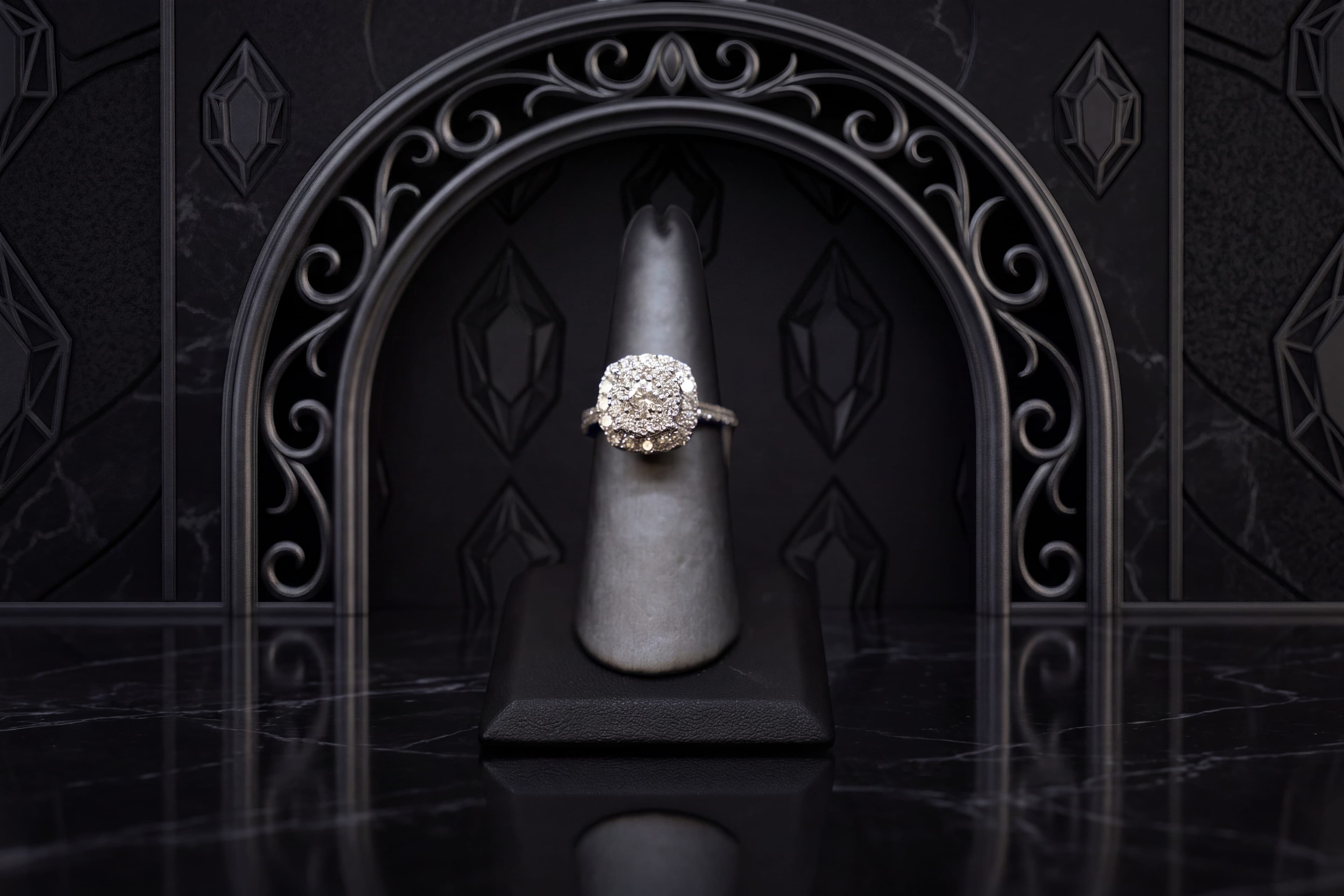Dual Layered Natural Diamond Ring - View 1